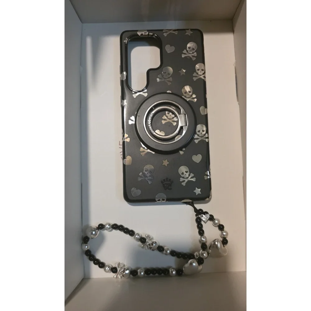 Chrome Skulls Samsung Galaxy S25 Ultra Mag Case Ring Strap Velvet Caviar USED